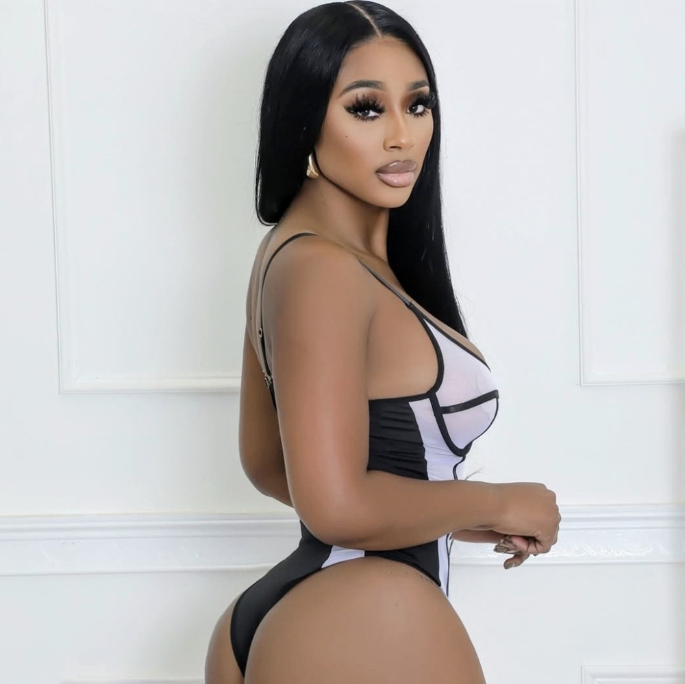 💎 White + Black Bodysuit